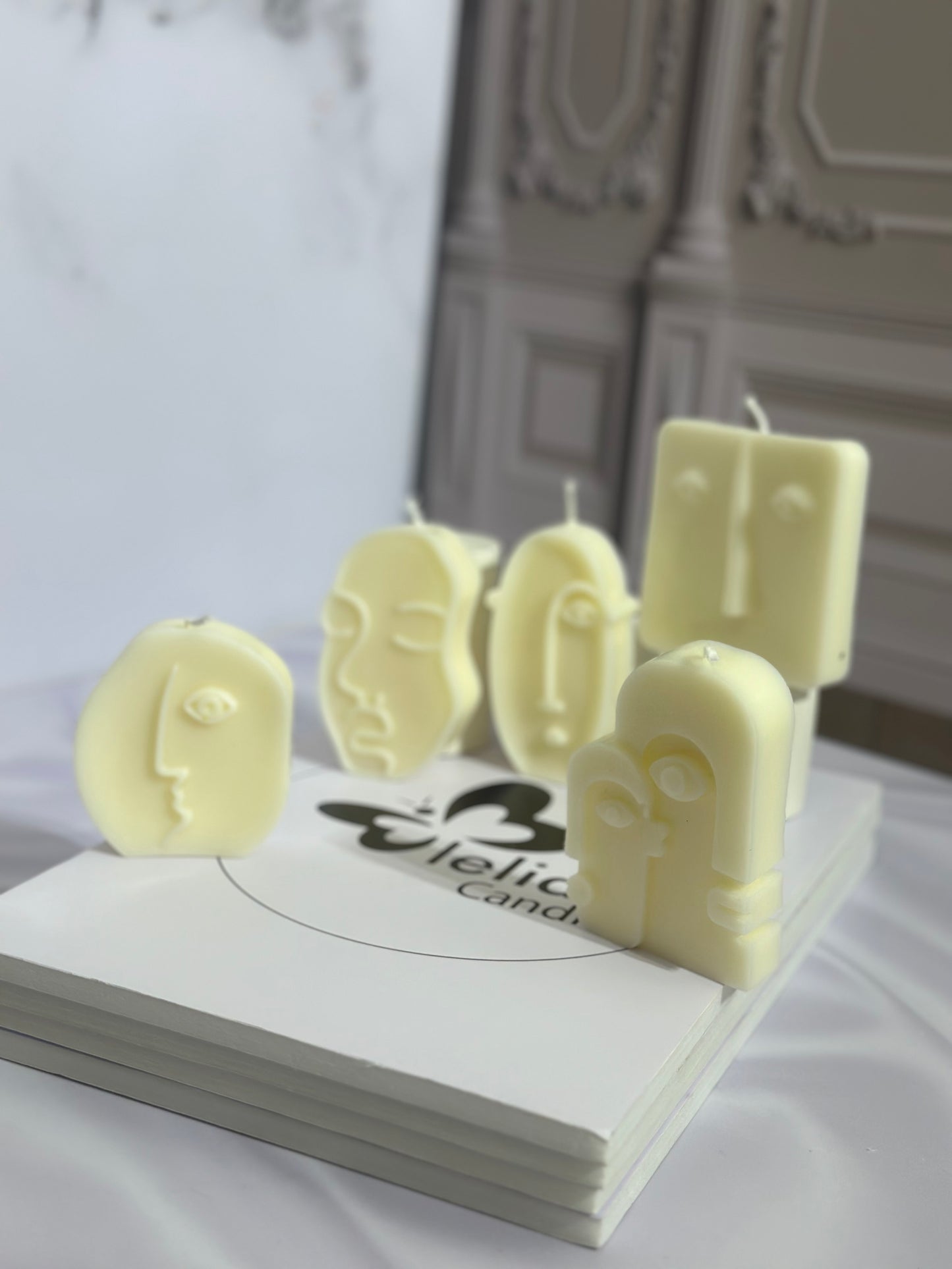 Face decorative candle 5set