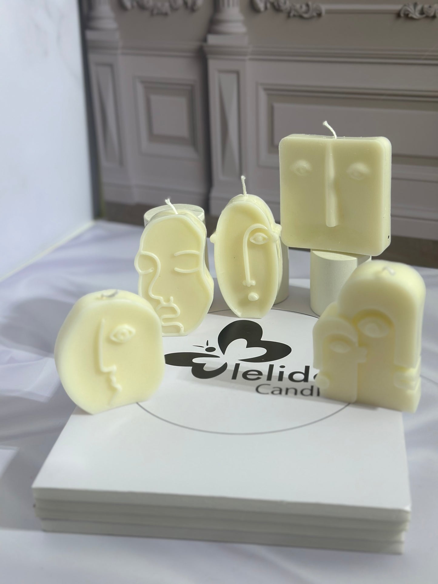 Face decorative candle 5set