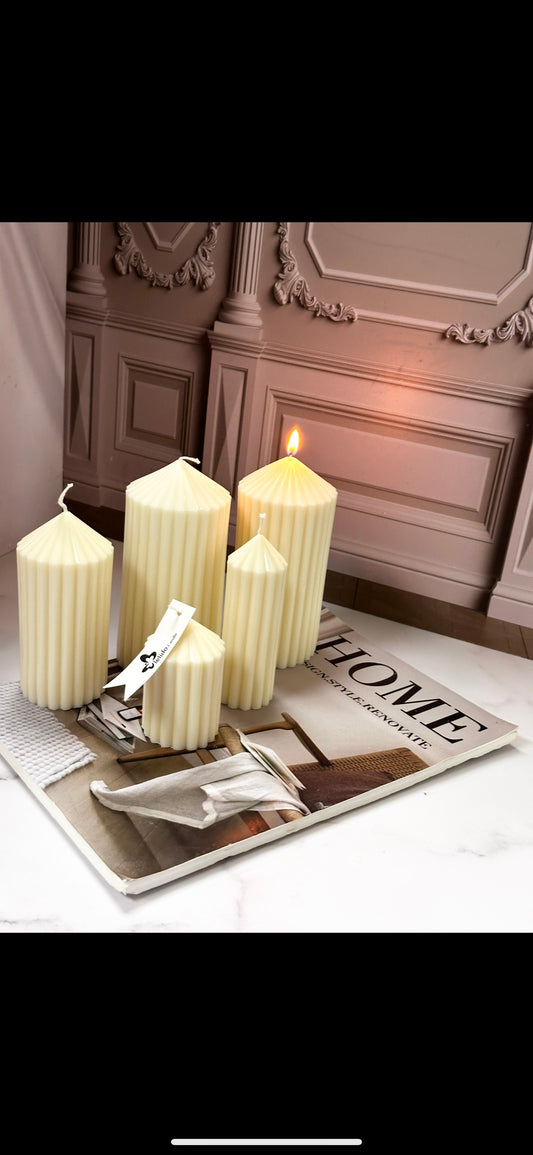 Set of 5 home decor candles