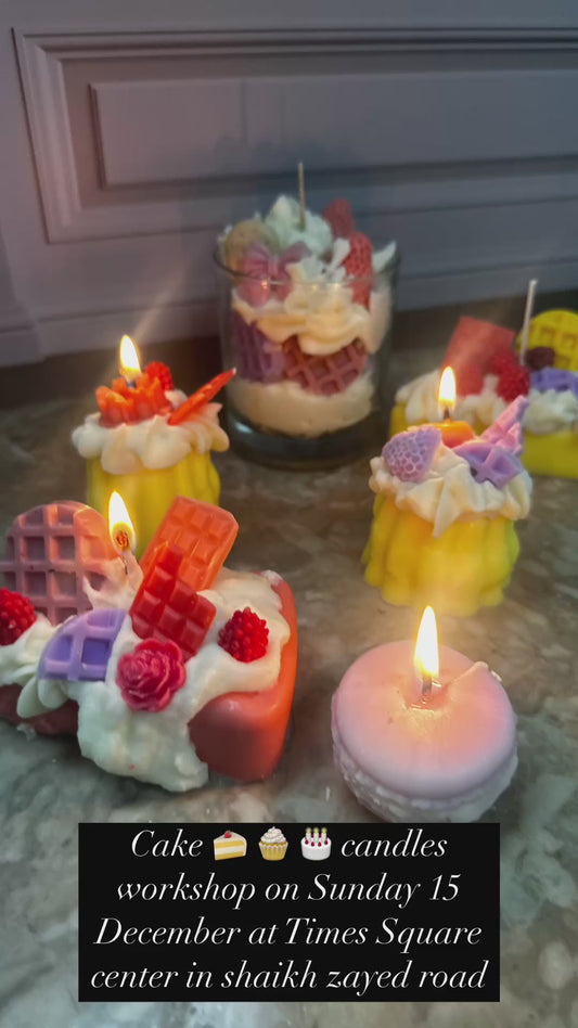 Cake 🍰 🧁 🎂 candles workshop on Sunday 15 December at Times Square center in shaikh zayed road